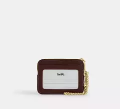 PREORDEN Coach Zip Card Case In Signature Leather - tienda en línea