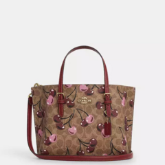 *PREORDEN* Coach Mollie Tote Bag 25 Canvas Cherry Print - comprar en línea