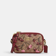 *PREORDEN* Coach Mini Jamie Camera Bag In Signature Canvas With Cherry Print - comprar en línea
