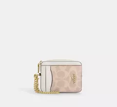 PREORDEN Coach Zip Card Case In Signature Leather - comprar en línea