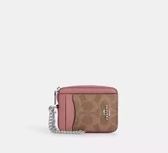 PREORDEN Coach Zip Card Case In Signature Leather - comprar en línea
