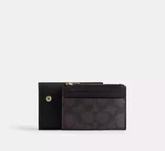 PREORDEN Coach Card Holder Wallet In Signature Canvas en internet