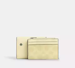PREORDEN Coach Card Holder Wallet In Signature Canvas