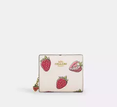 *PREORDEN* Coach Snap Wallet With Strawberry Print - comprar en línea