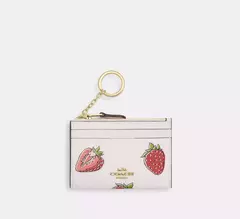 *PREORDEN* Coach Mini Skinny Id Case With Strawberry Print - comprar en línea