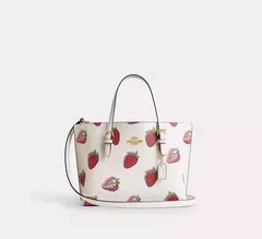 *PREORDEN* Coach Mollie Tote Bag 25 With Strawberry Print - comprar en línea