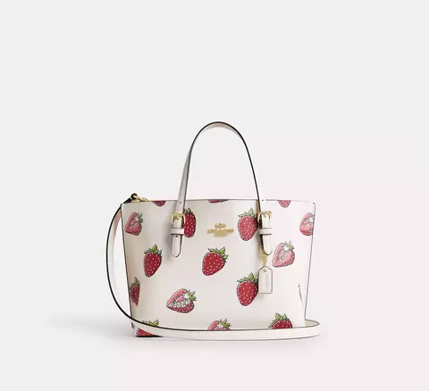 *PREORDEN* Coach Mollie Tote Bag 25 With Strawberry Print - comprar en línea
