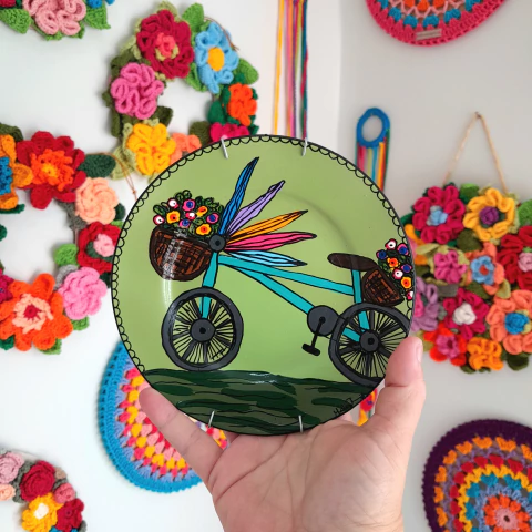 Prato decorativo - Bike - 15 cm - comprar online