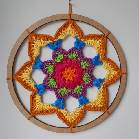 Mandala de Crochê - 22 cm - III - comprar online