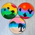 Conjunto Trio Pratos - Paisagens - 23 cm
