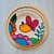 Prato Decorativo - Passarinho - Fundo bege - 23 cm