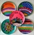 Conjunto de 5 pratos decorativos - Coloridos 23 cm - comprar online