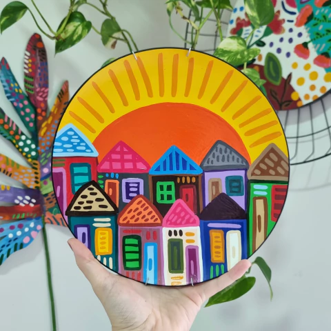 Prato Morada das Cores- Amarelo - 23 cm - comprar online