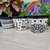Conjunto 3 vasos cerâmicos - Preto com Branco - comprar online