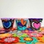 Conjunto 3 vasos cerâmicos - Coração e Passarinho