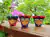Conjunto 3 vasos cerâmicos - Menina Flor