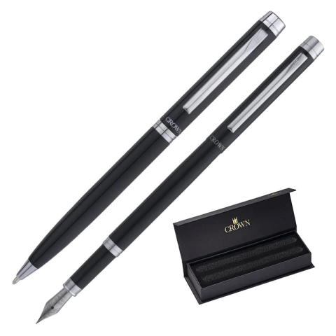 Conjunto Canetas Crown Top Model Esferográfica + Tinteiro - DI80020P