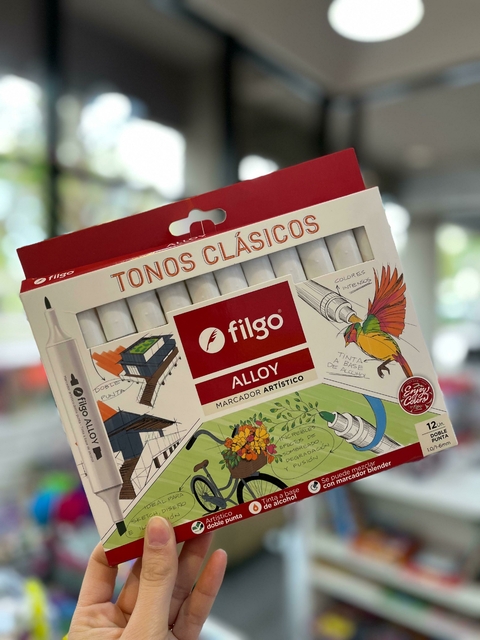 Marcadores FILGO alloy artistico tonos clasicos x12