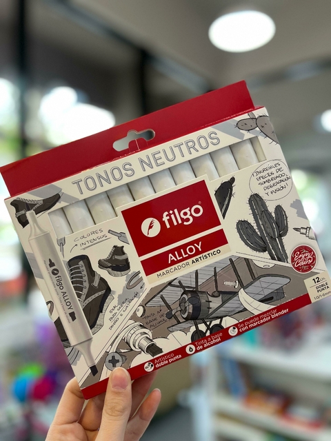 Marcadores FILGO alloy artistico tonos neutros x12