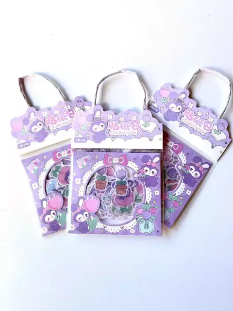 Pack Stickers conejo en totebag - comprar online