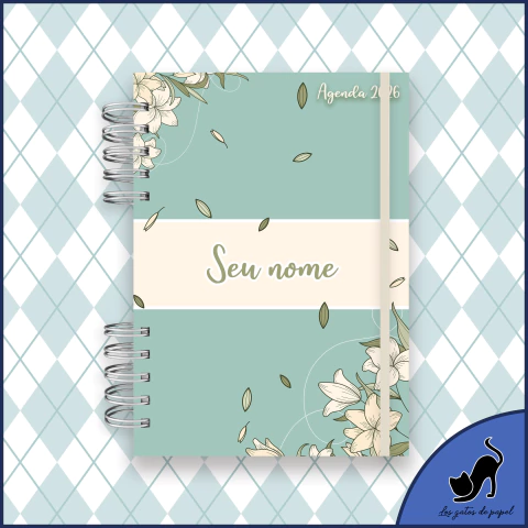 Agenda 2026 personalizada com marcador de página - Flores - comprar online