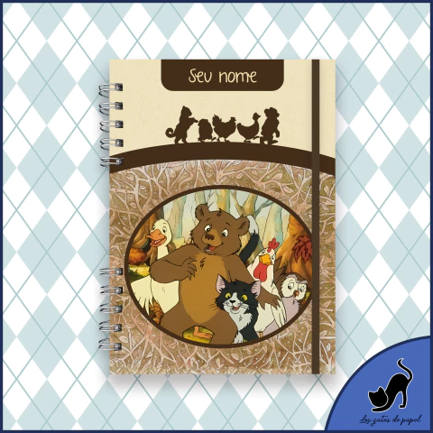 Caderno personalizado com marcador de página - O Pequeno Urso - comprar online