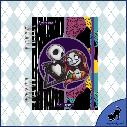Agenda 2026 personalizada com marcador de página - Jack e Sally / O Estranho Mundo de Jack - comprar online