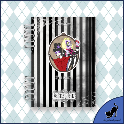 Agenda 2026 personalizada com marcador de página - Beetlejuice (Os fantasmas se divertem) - comprar online
