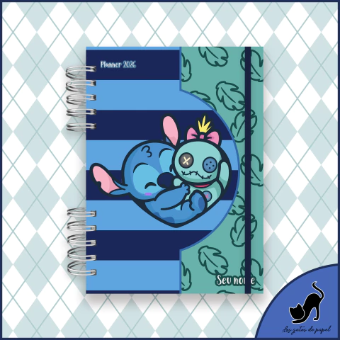 Planner 2026 personalizado com marcador de página - Stitch (Lilo e Stitch) - comprar online