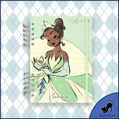 Agenda 2026 personalizada com marcador de página - Tiana (A Princesa e o Sapo) - comprar online