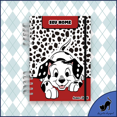 Agenda 2026 personalizada com marcador de página - 101 Dálmatas - comprar online