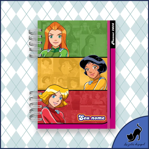 Planner 2026 personalizado com marcador de página - Três Espiãs Demais - comprar online