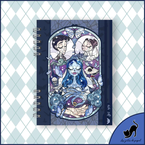 Caderno personalizado com marcador de página - A Noiva Cadáver / Corpse Bride - comprar online