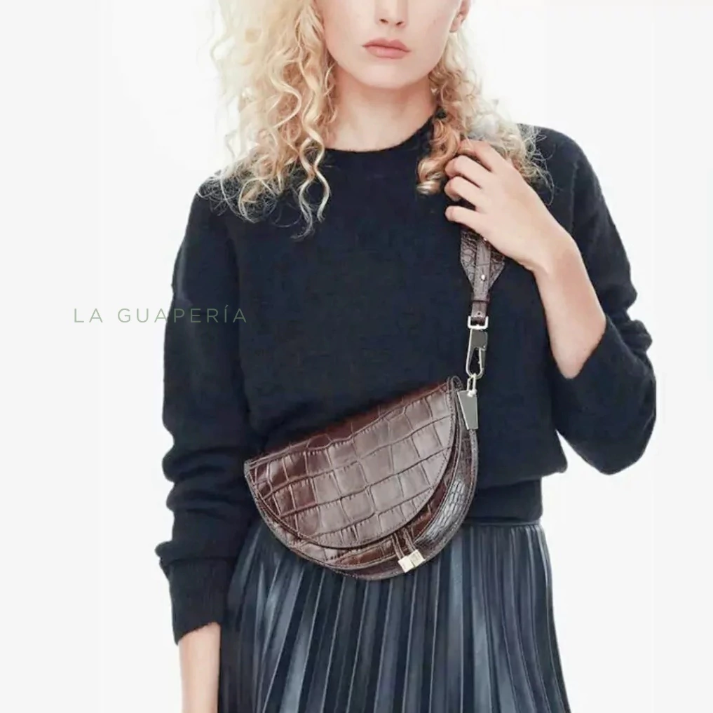 Cartera Shana Chocolate Croco