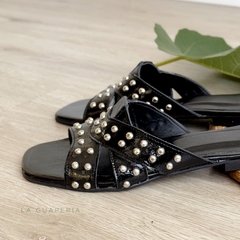 Sandalia Saona Negra Charol - comprar online