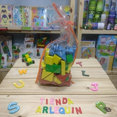 BOLSA DE BLOQUES DE MADERA CHICOS x60
