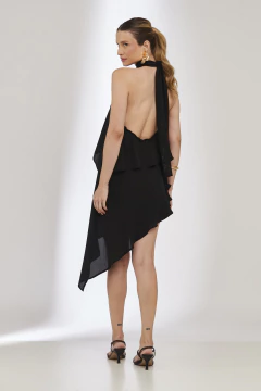 Vestido Luna assimétrico preto - JB OUTFIT