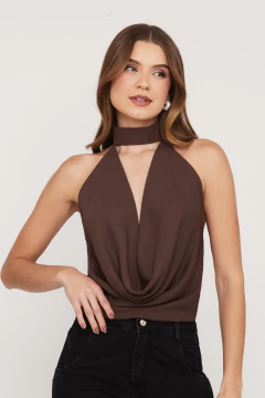 Blusa Hailey marrom - comprar online