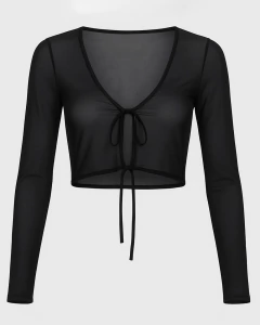 Cropped Tule Preto - comprar online