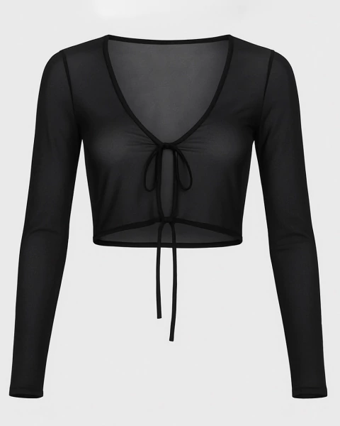 Cropped Tule Preto - comprar online