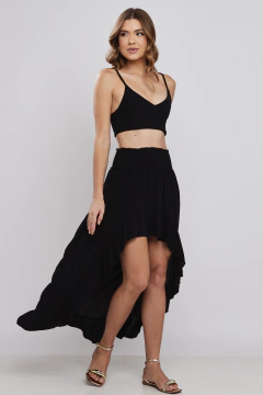 Saia Waves preta - comprar online