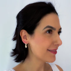 Argola Gigi - Zirconias Penduradas Ouro - loja online