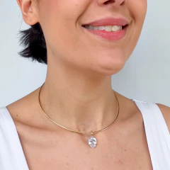 Chocker Allegra - Fina com Zirconia Oval na internet