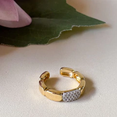 Anel Patsy - Plaquinhas Lisas e Cravejada - loja online