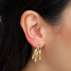 Argola Tripla Renata Ouro