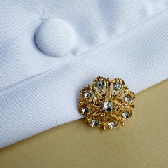 Mini Broches Cravejados Antichi - Variados Dourados - Stella B