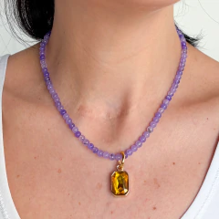 Símbolo EMANA PROSPERIDADE — Cristal Citrino Retangular - Stella B