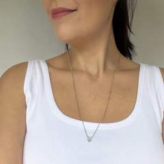 Escapulário Proteção I - Mão de Fátima e Olho Grego Ródio na internet