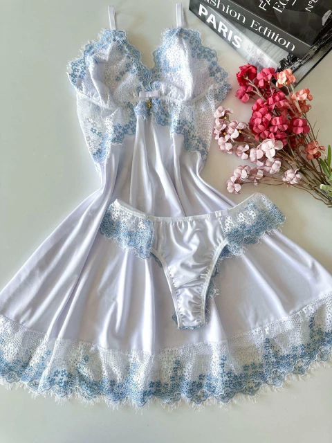 Camisola Bicolor Elisa em Ligalight Renda