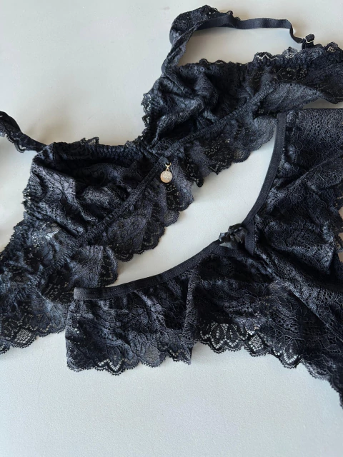Lingerie Aline- Cor Preto- Tam: G